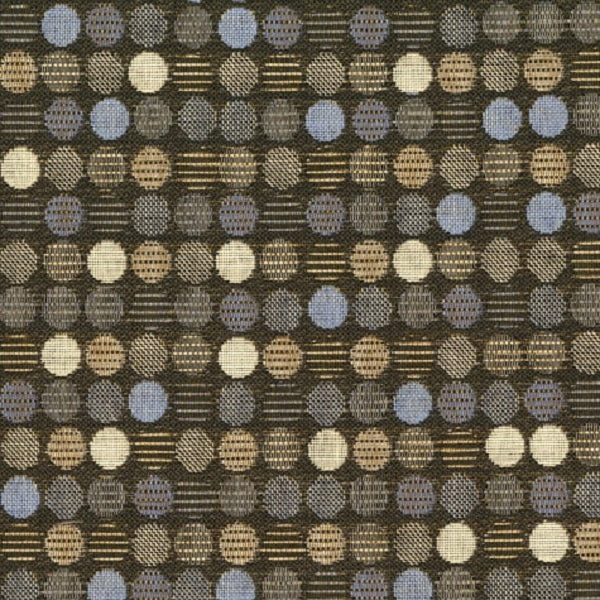Brentano Polka Castle Steps Black Upholstery Fabric