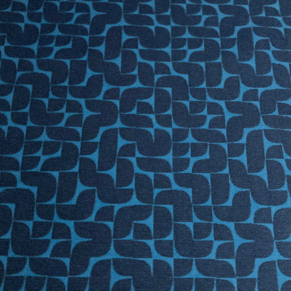 Unika Vaev Uber Ocean Blue Geometric Upholstery Fabric