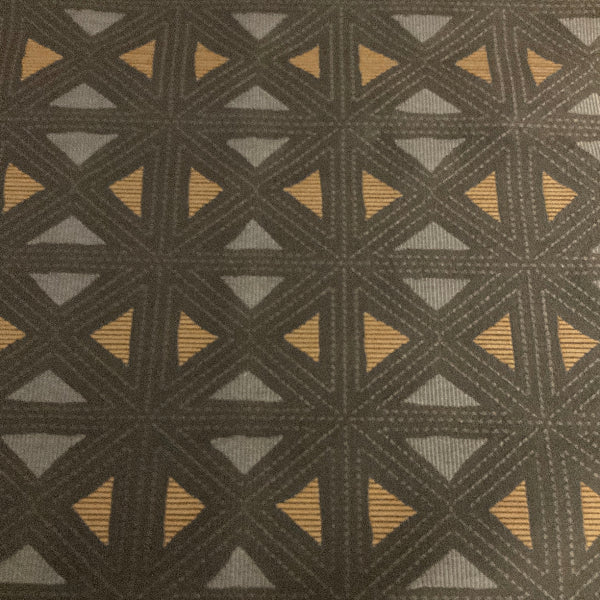 Arc-Com Geostitch Coal Upholstery Fabric