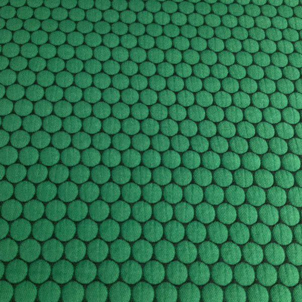Designtex Loop To Loop Leprechaun Embossed Circles Green Upholstery Fabric