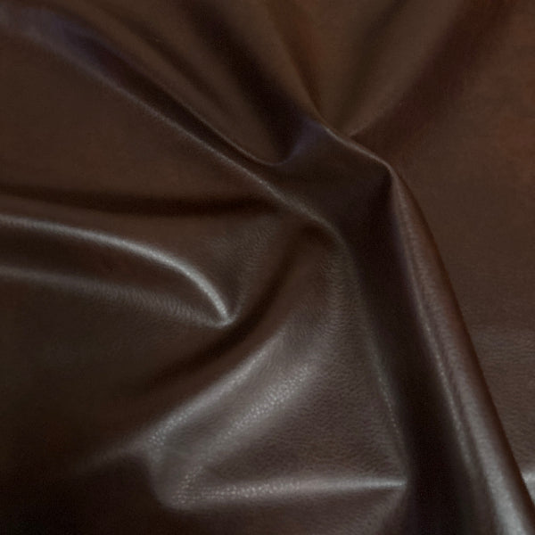 Tucson Java Solid Rich Brown Faux Leather Upholstery Vinyl