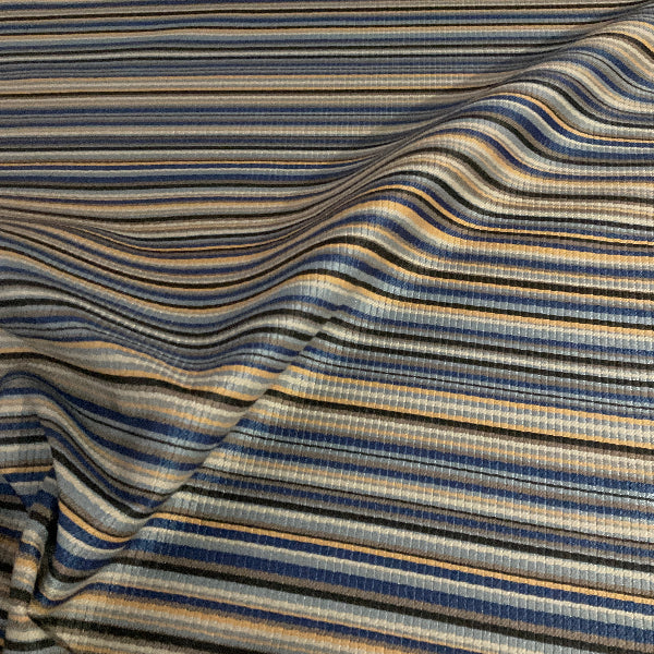 Maharam Lithe Blazer Blue Stripe Upholstery Fabric