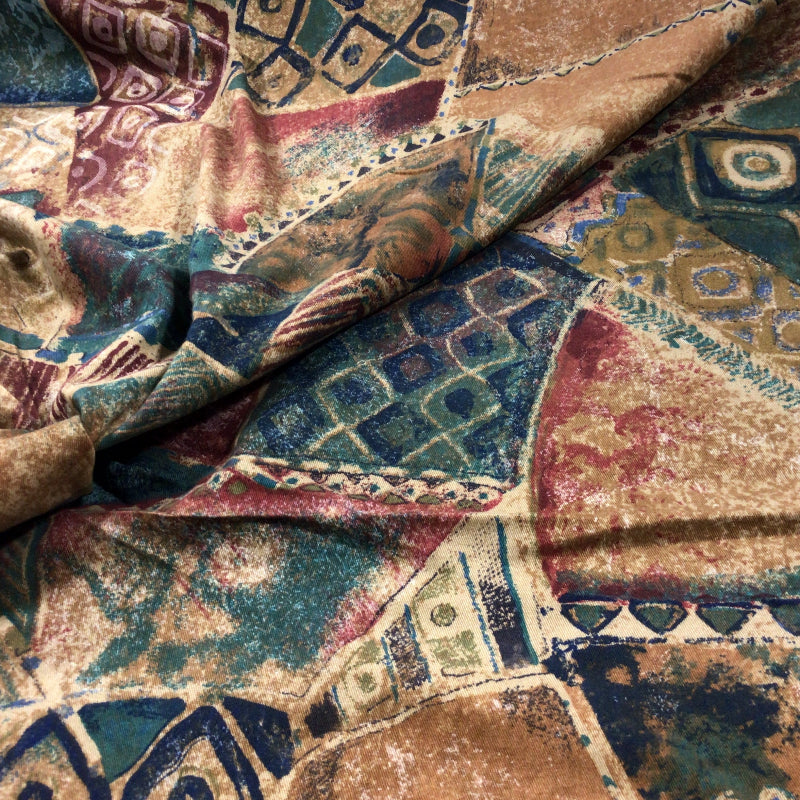 Retro 90’s Geo Cotton Print Fabric
