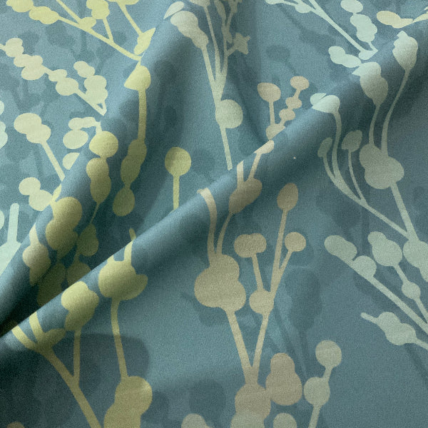 Designtex Vine Mediterranean Blue Upholstery Vinyl