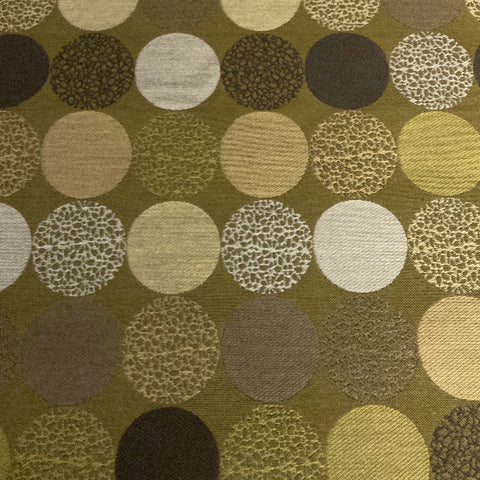 Remnant of Carnegie Bauble Color 43 Green Upholstery Fabric