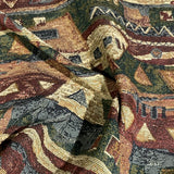 Red Green Southwest Style Upholstery Fabric