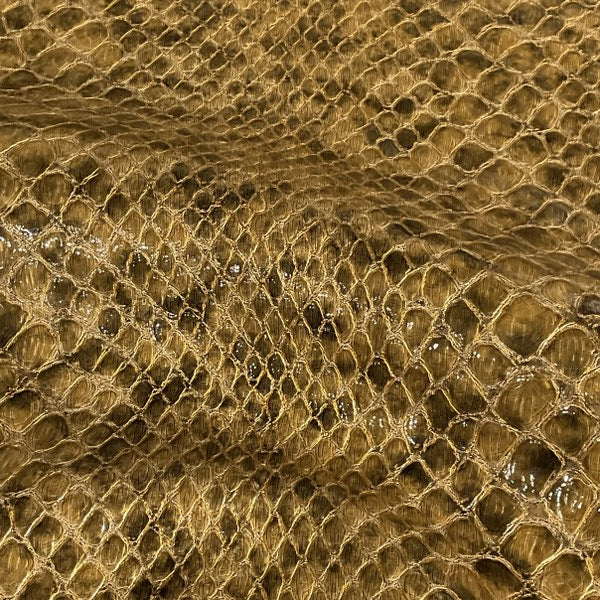 Golden Brown Alligator Designed Upholstery Vinyl