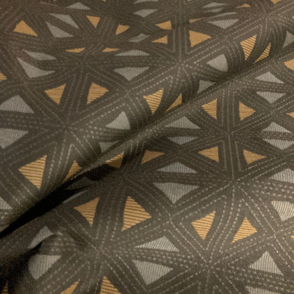 Arc-Com Geostitch Coal Upholstery Fabric
