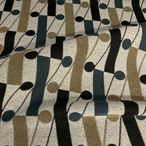 Remnant of Arc-Com X Pattern Stone Upholstery Fabric
