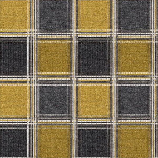 Remnant of Arc-Com The Plaid Lime Green Upholstery Fabric