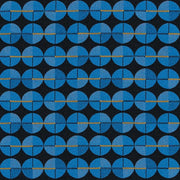 Arc-Com Tick Tock Cobalt Blue Upholstery Fabric