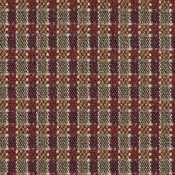 Arc-Com Welsh Check Sangria Upholstery Fabric