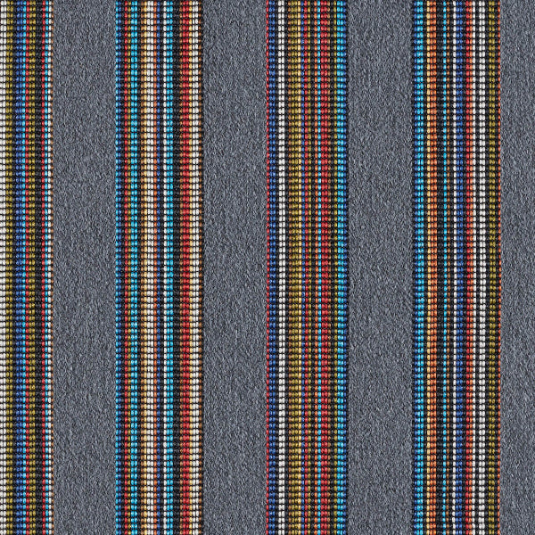 Arc-Com Calais Stripe Primary Gray Upholstery Fabric