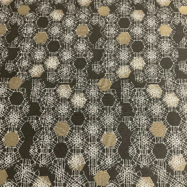 Pallas Fracture Carbon Gray Upholstery Fabric