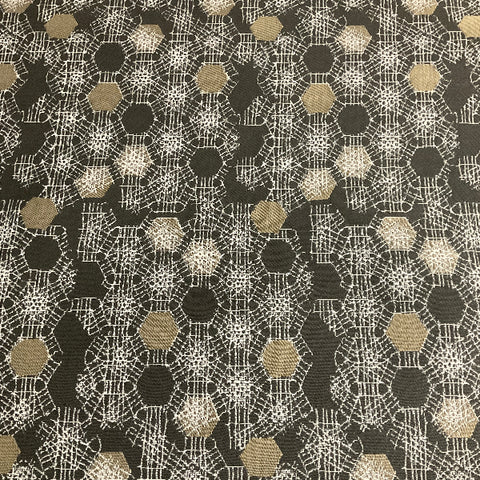 Pallas Fracture Carbon Gray Upholstery Fabric