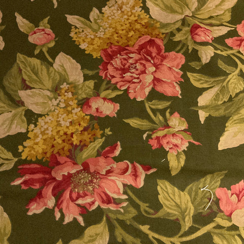 Richloom Cabbage Rose Floral Cotton Print Fabric