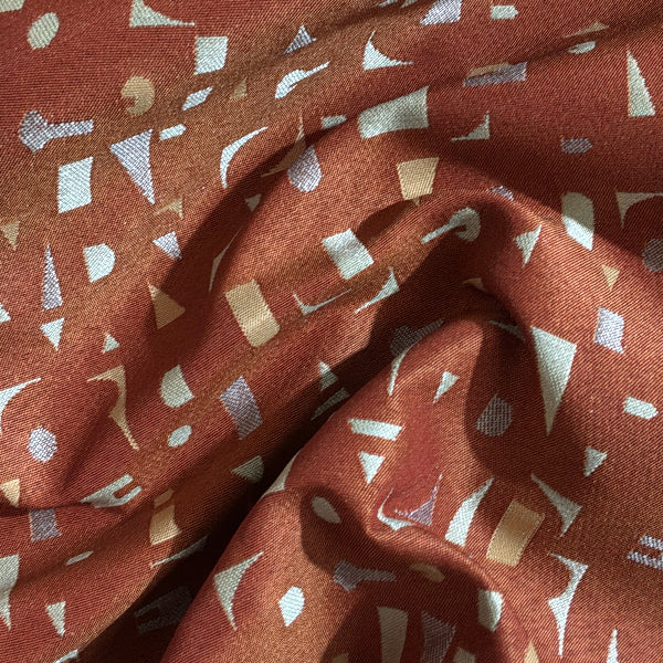 Arc-Com Chit Chat Persimmon Upholstery Fabric Yardage
