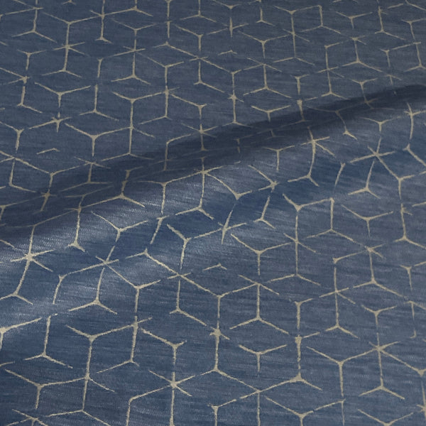 Arc-Com Itajime Indigo Blue Upholstery Fabric