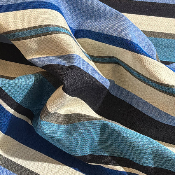 Arc-Com Sonata Stripe Ocean Sunbrella Upholstery Fabric Yardage