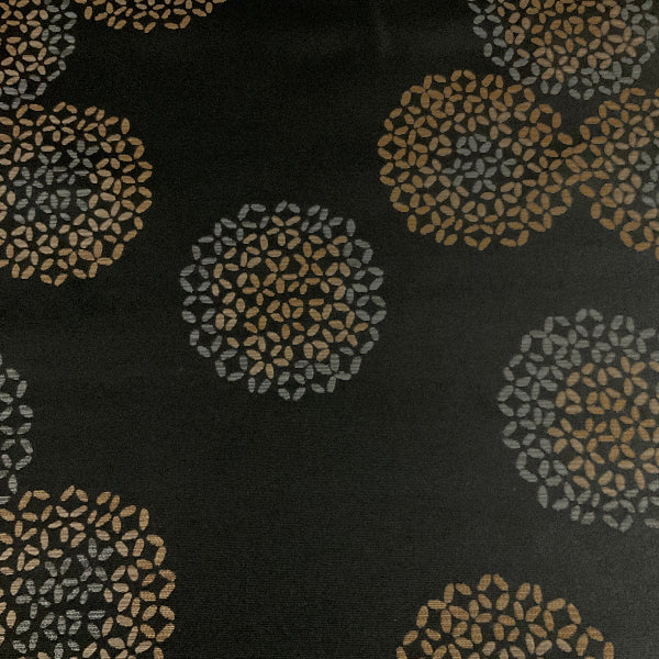 Arc-com Brayer Flower Coal Floral Black Upholstery Fabric