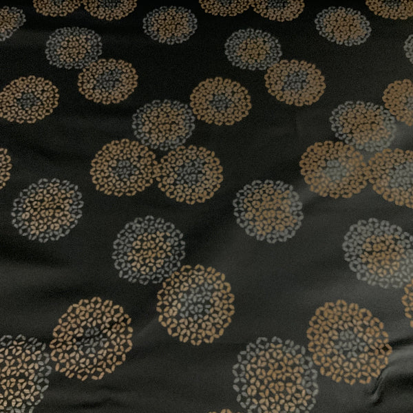 Arc-com Brayer Flower Coal Floral Black Upholstery Fabric