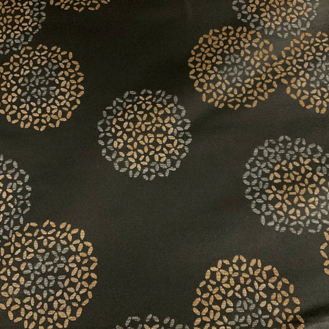 Arc-com Brayer Flower Coal Floral Black Upholstery Fabric
