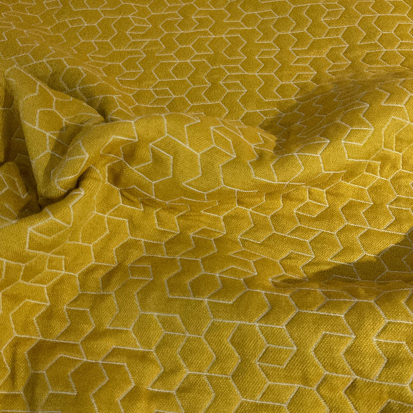 CF Stinson Tangram Sunflower Upholstery Fabric