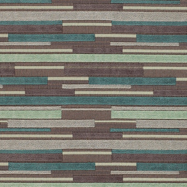 Momentum Blockstripe Teal Upholstery Fabric