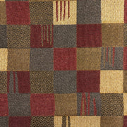 Berries and Acorn Checkerboard Upholstery Fabric