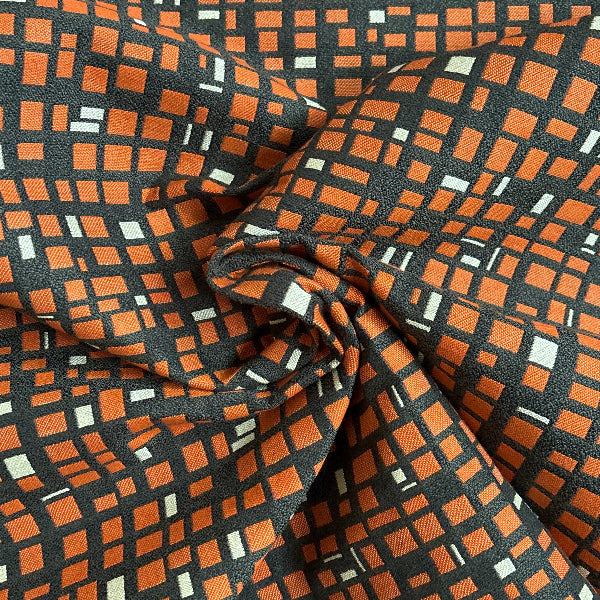 Brentano Block Flame Upholstery Fabric Yardage