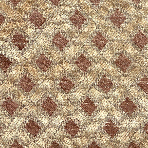 Brown Gold Diamond Upholstery Fabric