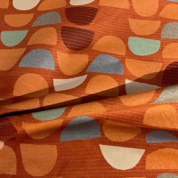 Pallas Round Ginger Orange Upholstery Fabric