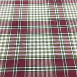 Pink and Green Plaid Cotton Print Fabric