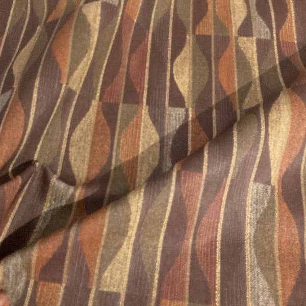 Arc-Com Lyric Paprika Wavy Stripe Upholstery Vinyl