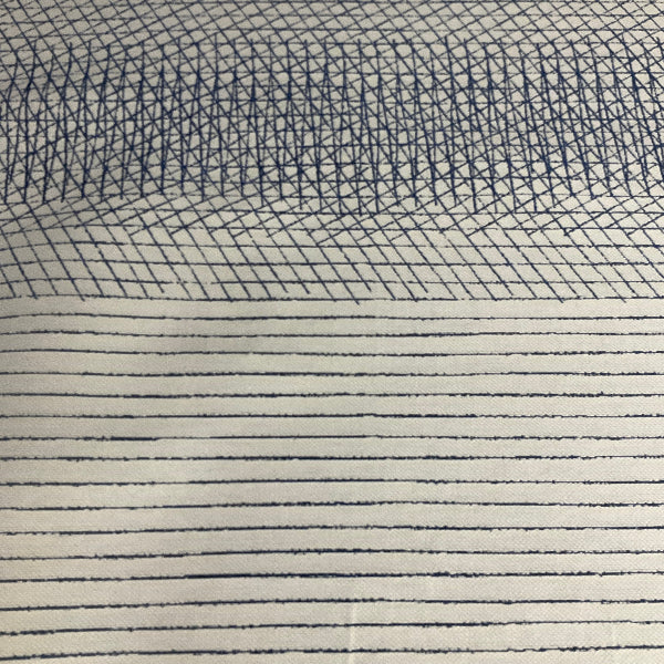 Momentum Drawing Lines Lapis Modern Blue Upholstery Fabric