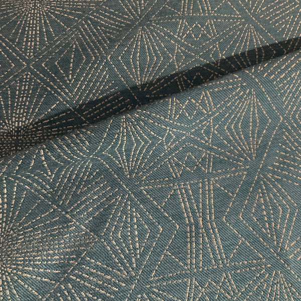 Designtex Starburst Dark Blue Green Upholstery Fabric