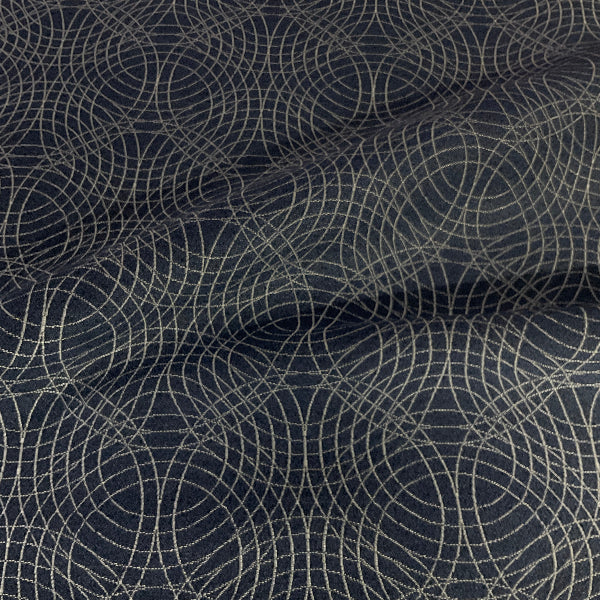 CF Stinson Concentric Full Circle Blue Upholstery Fabric