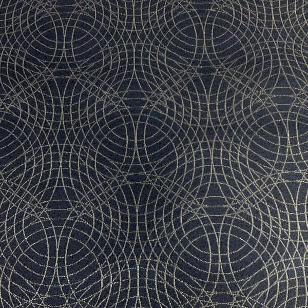 CF Stinson Concentric Full Circle Blue Upholstery Fabric