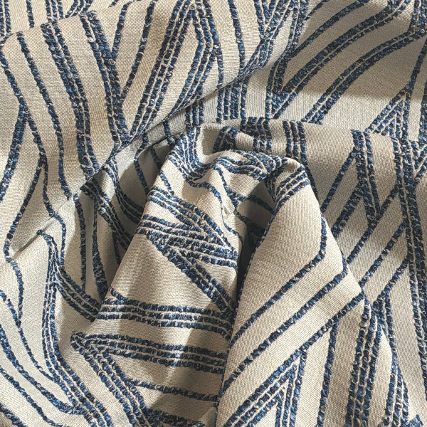 CF Stinson Zanzibar Delf White Upholstery Fabric Yardage