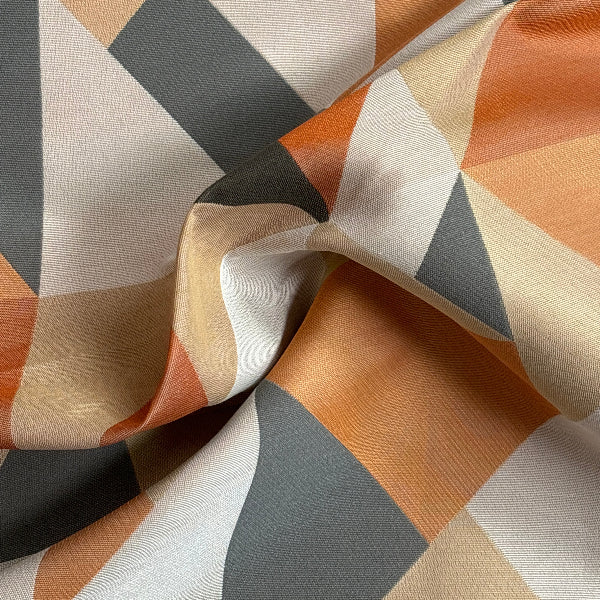 Carnegie Collage 5 Orange Upholstery Fabric Yardage