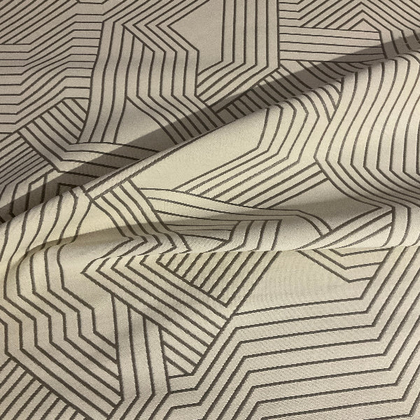 Carnegie Maze Color 34 Geometric Gray Upholstery Fabric