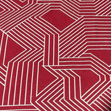 Carnegie Maze Color 36 Geometric Red Upholstery Fabric