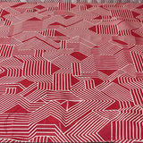 Carnegie Maze Color 36 Geometric Red Upholstery Fabric