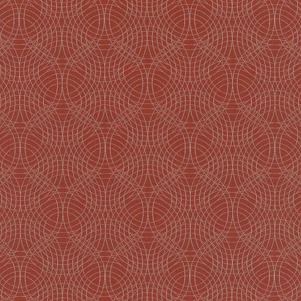 CF Stinson Concentric Ring Red Upholstery Fabric