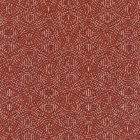 CF Stinson Concentric Ring Red Upholstery Fabric