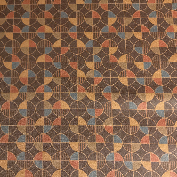 Burch Full Circle Cinnabar Brown Upholstery Vinyl