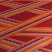 Remnant of Robert Allen Banderoles Watermelon Sunbrella Upholstery Fabric