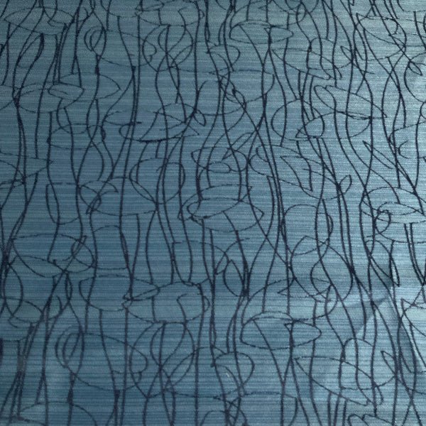 Mayer Meander Bluebell Abstract Blue Upholstery Fabric