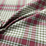 Pink and Green Plaid Cotton Print Fabric
