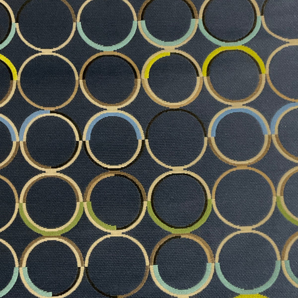 Designtex Pinball Navy Blue Upholstery Fabric